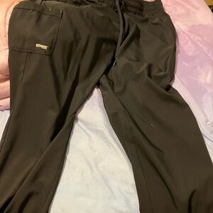 Black jogger scrub pants